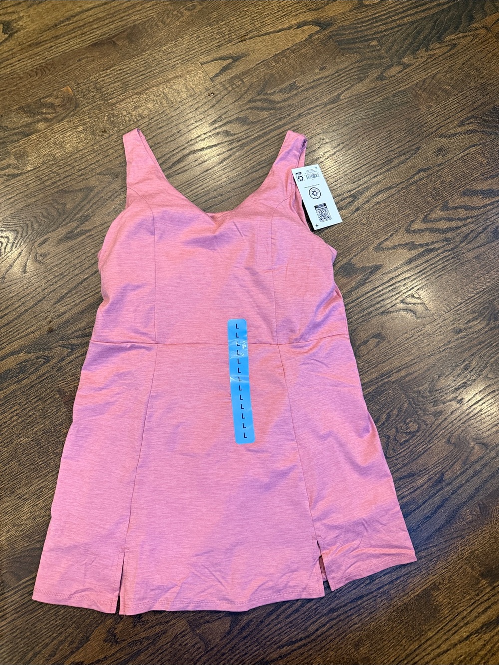 Girls Pink Tank Dress with V-Neck - Soft Activewear